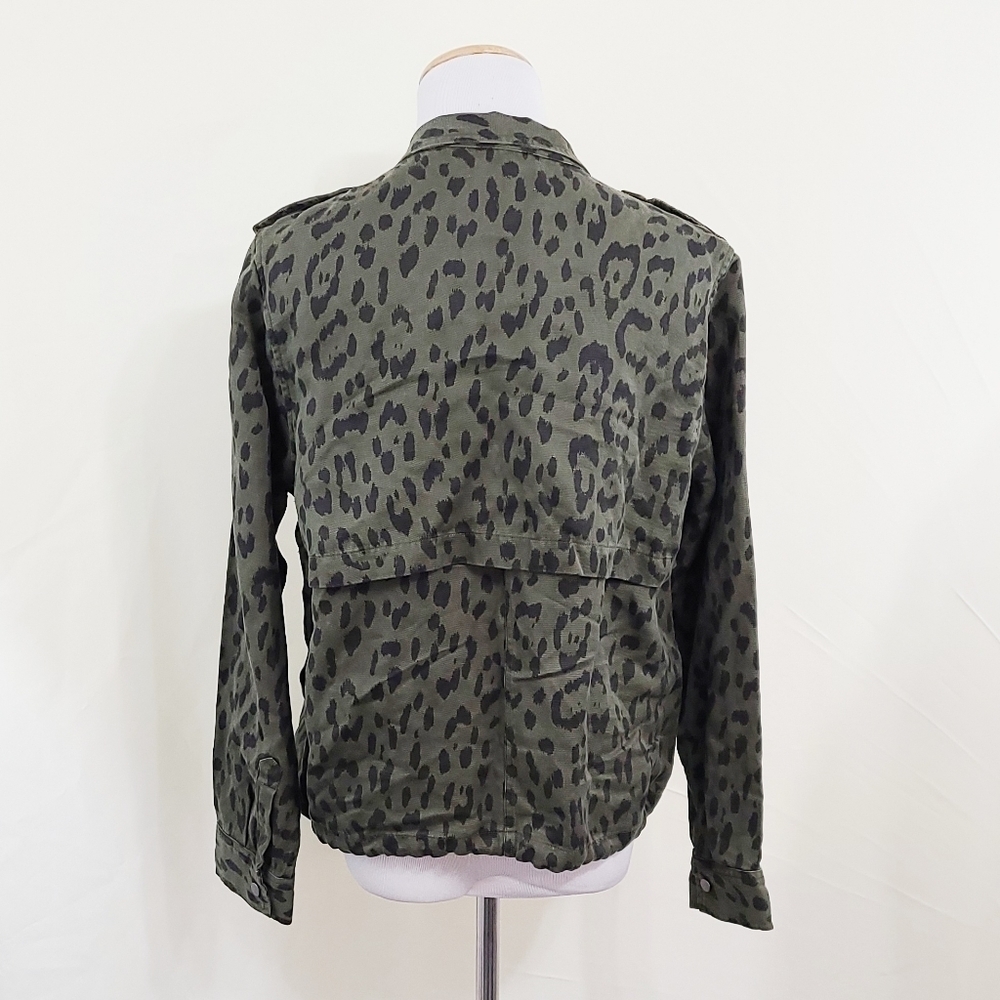 Rails Collins jacket green leopard size small - image 4